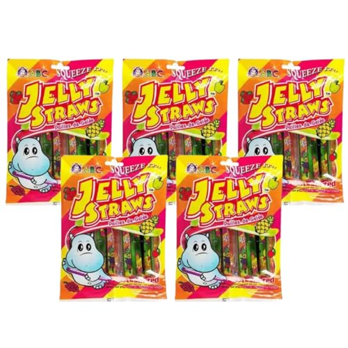 · CANDYBOX · Fruchtgummistäbchen ABC Hippo - Geleefruchtstreifen – Challenge Long Jellys - Kaubonbon-Stangen - Soft-Kaustangen mit Frucht - 1500 ml 5 Stück von · CANDYBOX ·