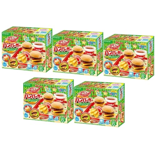 · CANDYBOX · Kracie Diy Popin Cookin Hamburger - Süßigkeiten-Kit für Japanische Süßigkeiten - Traditionelles Set zum Selbermachen - Süßigkeiten Set Japan - 22 Gramm 5 Stück von · CANDYBOX ·