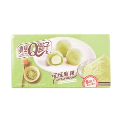 · CANDYBOX · Mochi-Kuchen Cacao Mochi Matcha - nach Japanischer Art - Asiatische Süßigkeiten - Süße Reisbällchen - Asiatische Gefüllte Kekse - 8 Stück pro Pack - 80 Gramm 1 Stück von · CANDYBOX ·