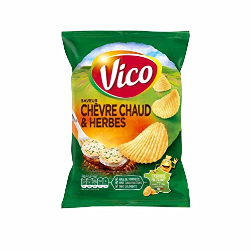 · CANDYBOX · Vico Französische Kartoffelchips Salziger Snack Knusprig-leckere Chips Vico Chips Chevre Chaud 125g Ziegenkäse und Kräutergeschmack von · CANDYBOX ·