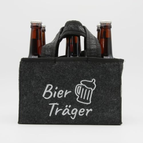 Filztasche "Bierträger", Biergeschenkset mit Bieren vom Cannstatter Keller, 6 Pack Filzträger von CANNSTATTER KELLER CKB BRÄU