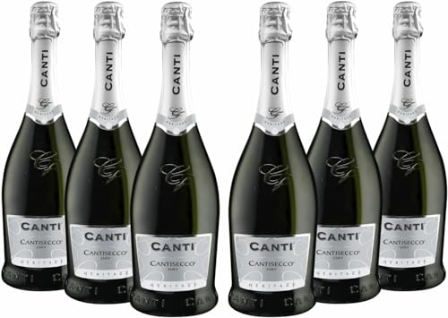 Canti - Secco, trockener Weißwein 10,5%, italienische Glera-, Trebbiano- und Garganega-Trauben, fruchtiger und frischer Geschmack, 6x750 ml von CANTI