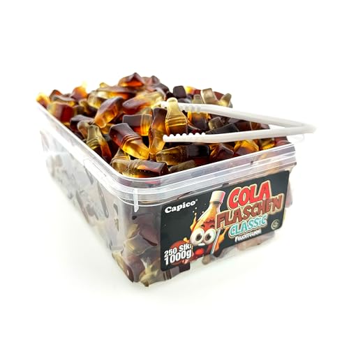 Capico Colaflaschen Classic Fruchtgummi (1000g) in Dose, Halal von Capico