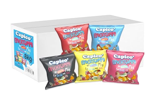 Capico Fruchtgummi Mix Box 8Kg (296 x 27g) Wurfmaterial für Karneval und Fasching von CAPICO