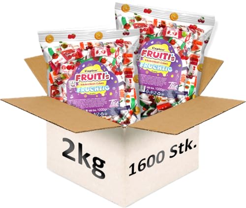 Capico Fruitis Kaubonbon Cubes/Fruchtkaramellen 2000g (ca 364 Stk.) von CAPICO