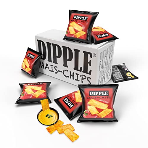 Dipple Mais-Chips Paprika Style - Knusprig & würzig (36x20g) Wurfmaterial von CAPICO