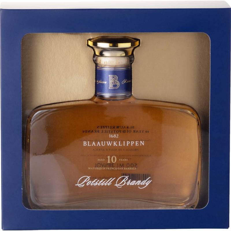 Blaauwklippen 10-Year Potstill Brandy, Südafrika, 0,5 L, 38% Vol., Western Cape, Spirituosen von CAPREO GmbH- Gildeweg 10- 46562 Voerde- DE