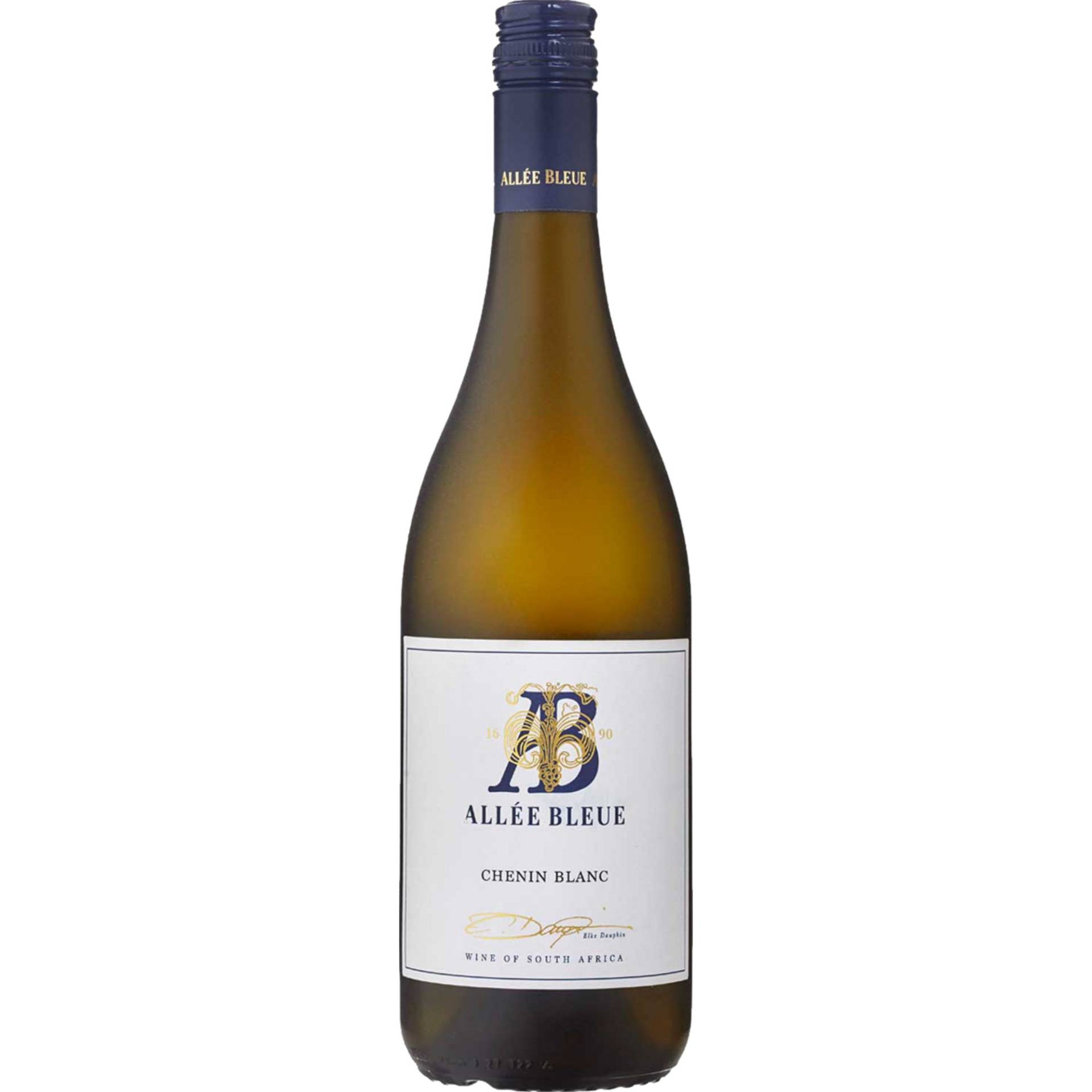 Allée Bleue Chenin Blanc, WO Coastal Region, Western Cape, 2023, Weißwein von CAPREO GmbH- Gildeweg 10- 46562 Voerde- Deutschland / Allee Bleue Wine Estate, Intersection R 45 and R310 Groot Drakenst