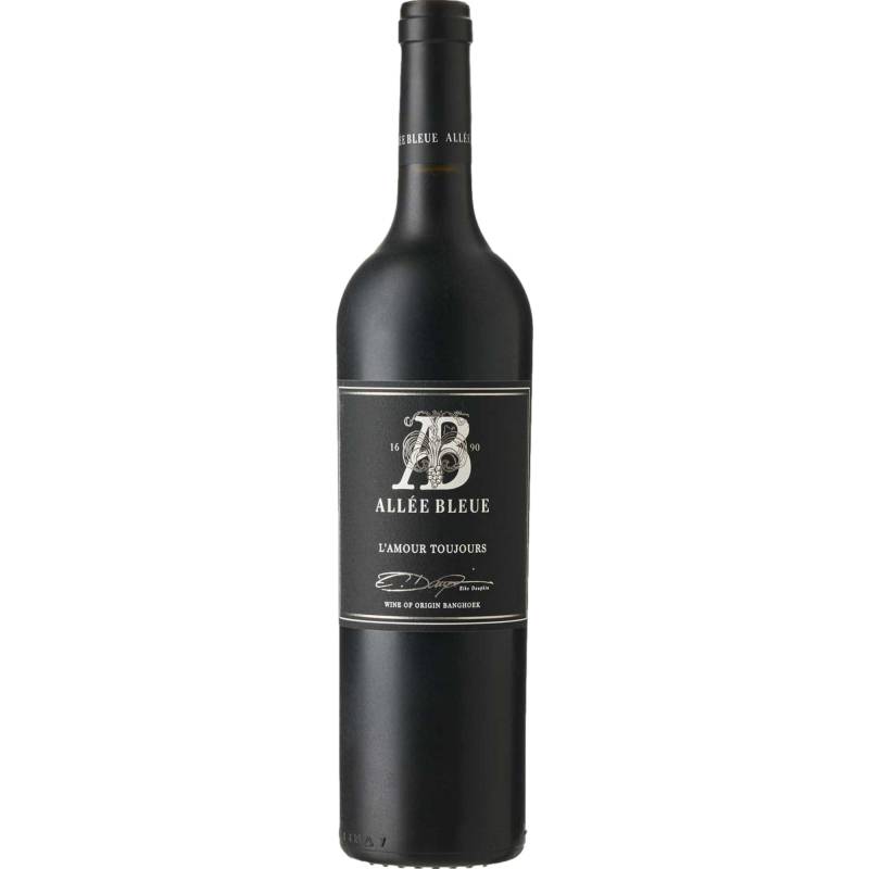 Allée Bleue L’Amour Toujours, Banghoek, WO Stellenbosch, Western Cape, 2018, Rotwein von CAPREO GmbH- Gildeweg 10- 46562 Voerde- Deutschland / Allee Bleue Wine Estate, Intersection R 45 and R310 Groot Drakenst