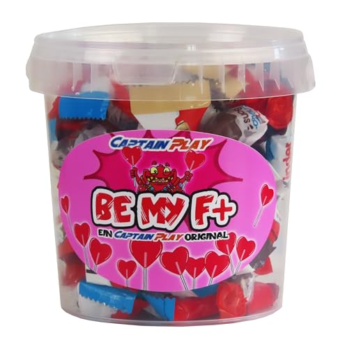 CAPTAIN PLAY Be my F+ Süßigkeiten-Mix, Schokolade Geschenk für Dating und Kennelernphase mit 315g Ferrero Kinder Spezialitäten, charmante Geschenkidee um Damen und Herren zu fokussieren von CAPTAIN PLAY