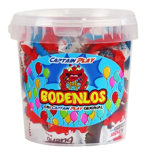 CAPTAIN PLAY Bodenlos Süßigkeiten-Mix, Schokolade Geschenk für bodenlose Menschen mit 315g Ferrero Kinder Spezialitäten, bodenlose Geschenkidee für jeden Anlass von CAPTAIN PLAY