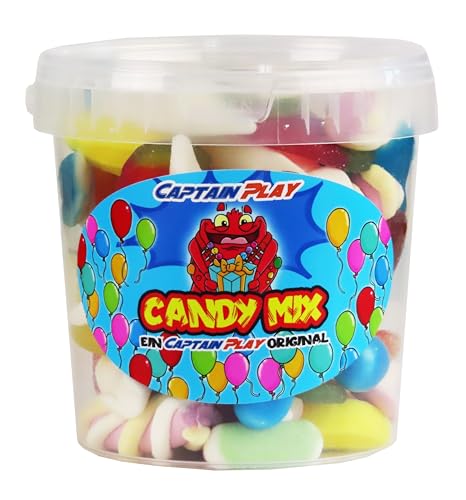 CAPTAIN PLAY Candy Mix Süßigkeiten-Mix, Süßigkeiten Geschenk mit 500g Fruchtgummi und Kaubonbons, charmante Geschenkidee für jeden Anlass von CAPTAIN PLAY
