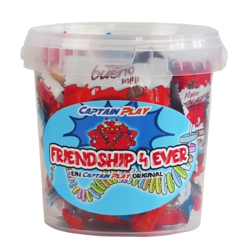 CAPTAIN PLAY Friendship 4 Ever Süßigkeiten-Mix, Schokolade Geschenk für Bestie mit 315g Kinder Spezialitäten, charmante Geschenkidee für jeden Anlass von CAPTAIN PLAY