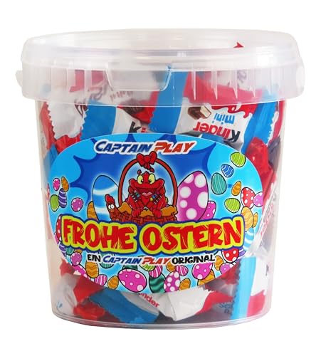 CAPTAIN PLAY Frohe Ostern Kinder Süßigkeiten Mix, Osterschokolade mit 315g Ferrero Kinder Spezialitäten, charmante Geschenkidee zu Ostern von CAPTAIN PLAY