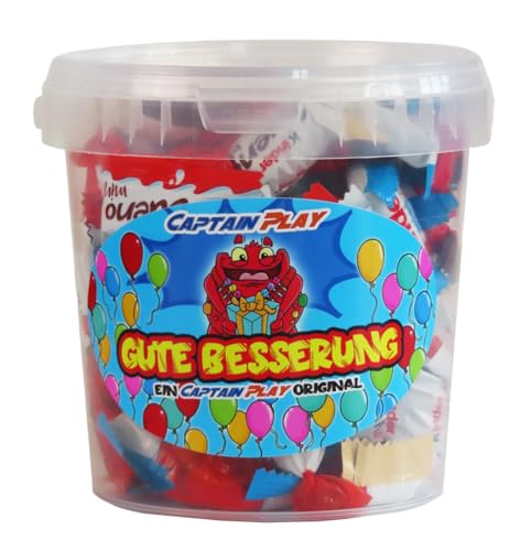 CAPTAIN PLAY Gute Besserung Süßigkeiten-Mischung, Gute Besserung Geschenke mit 315g Ferrero Kinder Spezialitäten, charmante Geschenkidee für jeden Anlass von CAPTAIN PLAY