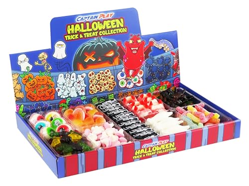 CAPTAIN PLAY Halloween Süßigkeiten Candy Bar, 1kg Süßigkeiten Box, Halloween Deko, fertig für Halloween Party von CAPTAIN PLAY