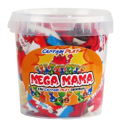 CAPTAIN PLAY Mega Mama Süßigkeiten-Mischung, Schokolade Geschenk für Mütter mit 315g Ferrero Kinder Spezialitäten, charmante Geschenkidee zum Muttertag von CAPTAIN PLAY
