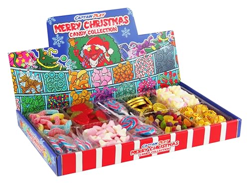 Weihnachtsdeko Candy Bar mit 900g Süßigkeiten Weihnachten zum Verzieren und Dekorieren, CAPTAIN PLAY fertige Weihnachts Candy Bar, besondere Geschenkidee zu Weihnachten von CAPTAIN PLAY