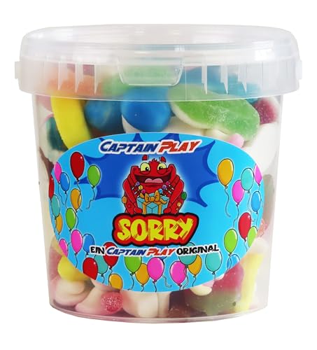 CAPTAIN PLAY Sorry Süßigkeiten-Mix, Süßigkeiten Geschenk mit 500g Kaubonbons und Fruchtgummi, charmante Lösung nach einem Fehltritt von CAPTAIN PLAY