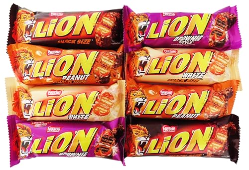 Lion Schokoriegel in 4 Sorten, 240g Süßigkeiten Box mit zufälliger und überraschender Auswahl im CAPTAIN PLAY SELECTION PACK von CAPTAIN PLAY