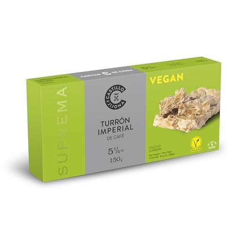 Castillo de Jijona Imperial Nougat aus veganem Kaffee, 200 g, veganer Nougat, traditioneller und intensiver Geschmack, hohe Qualität, 18 Monate Lebensdauer, Handgemachtes Rezept - Spanien (Jijona) von CASTILLO DE JIJONA