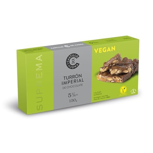 Castillo de Jijona Imperial Nougat aus veganer Schokolade, 150 g, veganer Nougat, hochwertiger Kakao, glutenfrei, hohe Qualität, 18 Monate Lebensdauer, hergestellt in Spanien von CASTILLO DE JIJONA