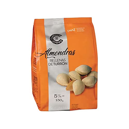 Castillo de Jijona - Mit Nougat Gefüllte Mandeln 150g - Nougat Snacks - Einzeln Verpackt - Authentischer Geschmack - Höchste Qualität - Handwerkliches Rezept - Spanien (Jijona) von CASTILLO DE JIJONA