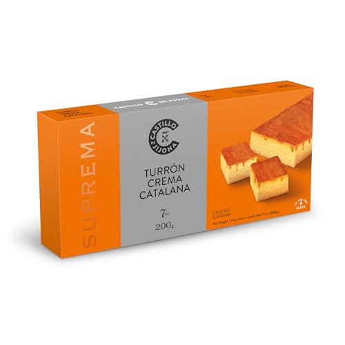 Castillo de Jijona Nougat Crème Catalana, 200 g, Original Nougat, Tradition und Kreativität, glutenfrei, hohe Qualität, 18 Monate Lebensdauer (Jijona) von CASTILLO DE JIJONA