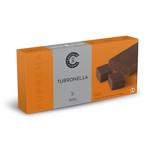 Castillo de Jijona Turronel, 200 g, Original Nougat, köstlich und einzigartig, glutenfrei, hohe Qualität, 18 Monate Lebensdauer, hergestellt in Spanien (Jijona) von CASTILLO DE JIJONA