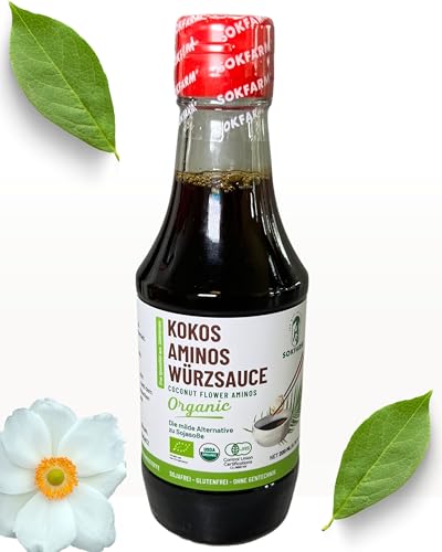 KOKOS-AMINOS-WÜRZSOßE - Alternative zur Sojasauce - Vegan, Glutenfrei, Sojafrei - Flasche 200ml von CAVUMI