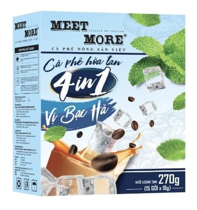 MOIN VIETNAM 4in1 Kaffee Minz - Instant Lösliche Kaffee mit Minze - Premium Qualität - exotischer Kaffee - Fruchtiger Geschmack - 270g von CAVUMI