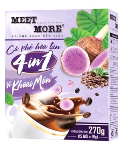 MOIN VIETNAM 4in1 Kaffee Taro - Instant Lösliche Kaffee mit Taro - Premium Qualität - exotischer Kaffee - Fruchtiger Geschmack - 270g von CAVUMI