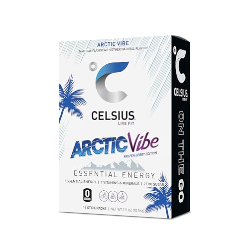 CELSIUS® On-the-Go Powder Sticks Arctic Vibe, Essential Energy, 75 ml (14 Sticks pro Packung) von CELSIUS