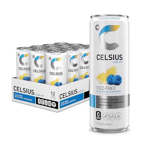 CELSIUS Fizz Free Blue Razz Limonade, Functional Essential Energy Drink, 350 ml, 12 Stück von CELSIUS