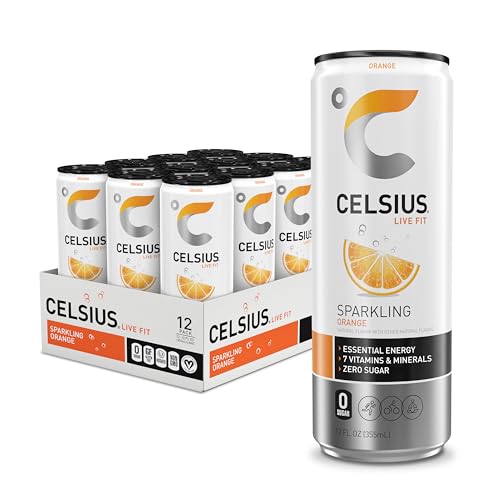 Celsius Sparkling Orange, 12-Ounce (Pack of 12) von CELSIUS