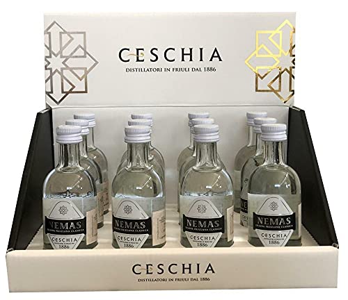 CESCHIA NEMAS GRAPPA WHITE MIGNON 5 CL - 12 KLEINE FLASCHEN von CESCHIA