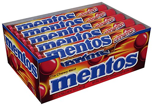 Mentos Cinnamon Single 15 x 1 Rolle (Kaubonbon mit Zimtgeschmack) Mentos Zimt von CFP Brands Süßwarenhandels