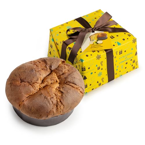 CG Italienischer Panettone mit Limoncello, Typisches Weihnachtsdessert Gefüllt mit Limoncello-Creme und Kandierten Zitronenschalen, in Italien Gebacken, Natürlich Gesäuerter Panettone, 750g von CG CIOCCOLATO GOURMET ARTE ITALIANA