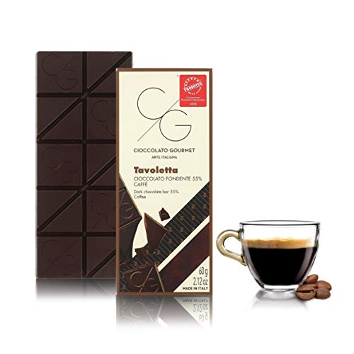 Gourmet-Schokoladentafel, 55% Zartbitterschokolade mit Kaffeegeschmack, 60 Gramm von CG CIOCCOLATO GOURMET ARTE ITALIANA