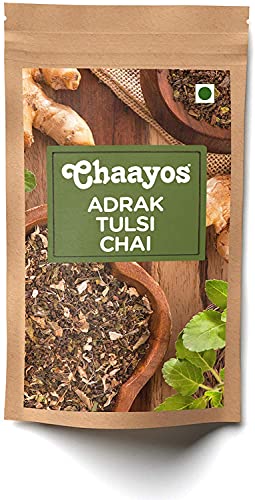 Chaayos Adrak Tulsi Tea - Immunity Boosting Chai Patti with Tulsi (Holy Basil) - 200g [100 Cups] von CHA