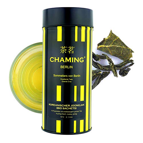 CHAMING® Tea Berlin - KOREANISCHER JOONGJAK - 15 BIO-Sachets - Ein fruchtig-frischer Grüntee aus Südkorea von CHAMING