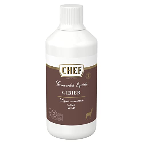 CHEF Flüssiges Konzentrat Wild, Geschmacksboost für Herzhafte Fleischgerichte, 100% Natürlicher Geschmack, 1er Pack (1 x 1L) von CHEF