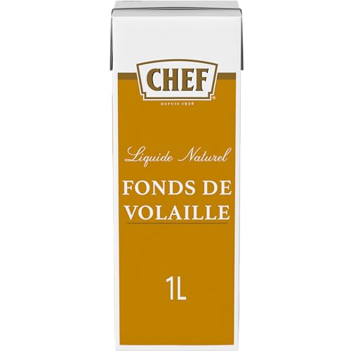 CHEF Signatur Fond Geflügel, Flüssig, 100% Natürliche Zutaten, Servierfertig, 1er Pack (1 x 1L) von CHEF