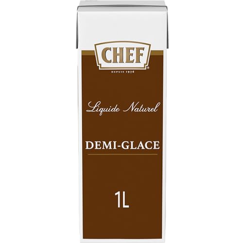 CHEF Signature Fond Demi-Glace, Flüssige Braune Grundsauce, 100% Natürliche Zutaten, Servierfertig, 1er Pack (1 x 1L) von CHEF