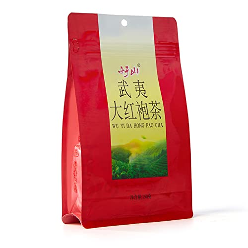 Da Hong Pao Tee Lose Blätter, 150 G/5,29 Unzen Chinesischer Fujian Wuyi Oolong-Tee, Natürliche Pflanzung, Duftend, Erfrischend, Golden, Klar, Mild, Süß von CHEOTIME