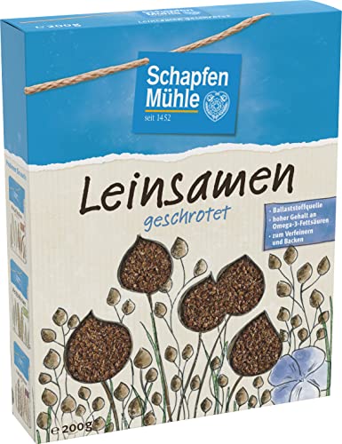 Schapfen Mühle Leinsamen geschrotet, 200 g Packung (Packung mit 10) von CHICHL