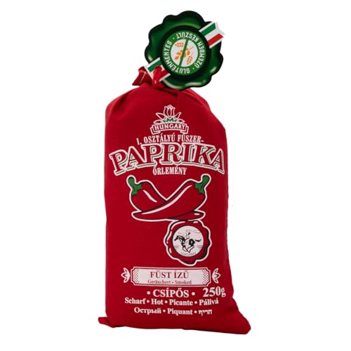 Ungarische Paprika Herkunft: Kalocsa, Ungarn (Geräuchertes scharf, 250g) von CHILI-TRADE Kft.