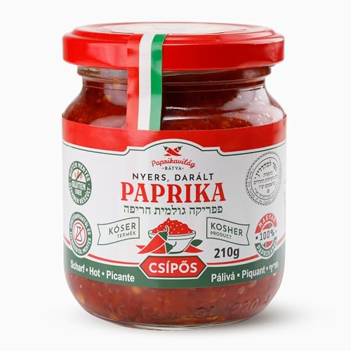 Ungarische Paprikapaste, scharf (210g), zertifiziert koscher, Kalocsa-Version von Eros Pista von CHILI-TRADE Kft.