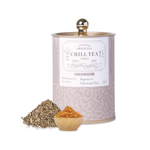 Japanischer Kastanien-Hojicha Tee von CHILL TEA Tokyo - 100% Japanischer Tee - Kastaniengeschmack (80 g) von CHILL TEA Tokyo