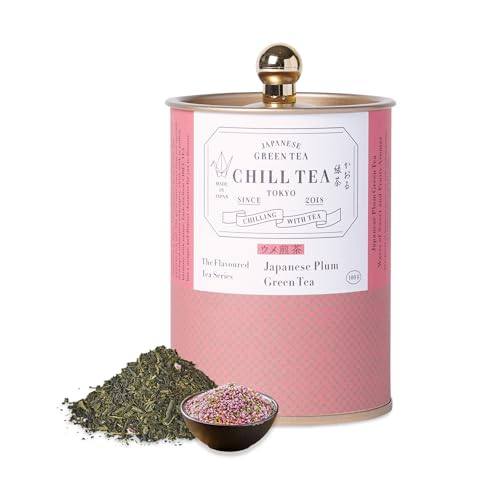 UME Grüntee (Japanischer Pflaume) von CHILL TEA Tokyo - 100% Japanischer Grüntee - Vollmundiger, Fruchtiger Geschmack (100 g) von CHILL TEA Tokyo